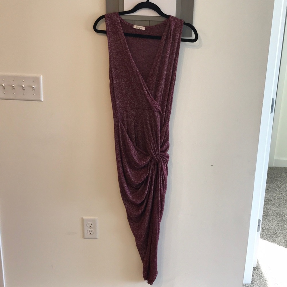 Burgundy Sweater Material Dress